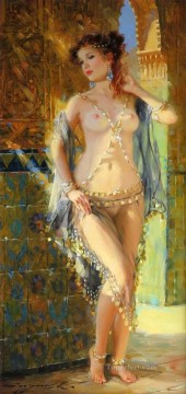 Odalisca au rayon de Soleil Impresionista desnuda Pinturas al óleo